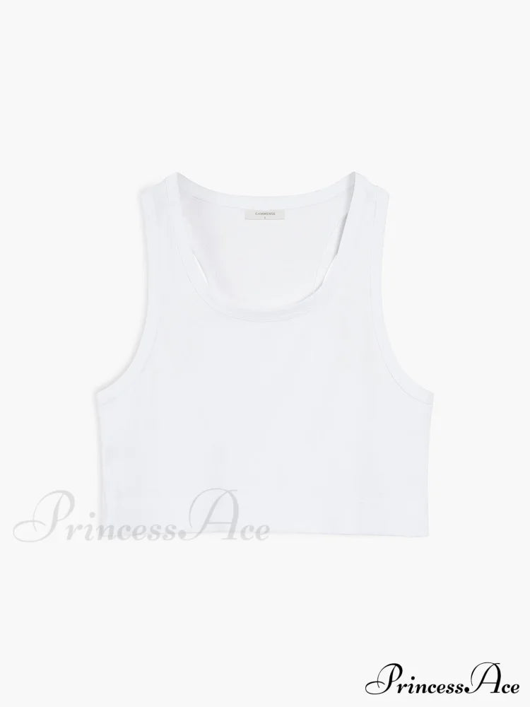 Cotton Blends Graceful Cropped Tank Top image 5