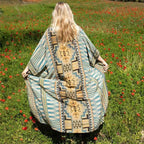 Cotton Ethnic Print Kimono Cardigan Boho Beach Cover up image 6