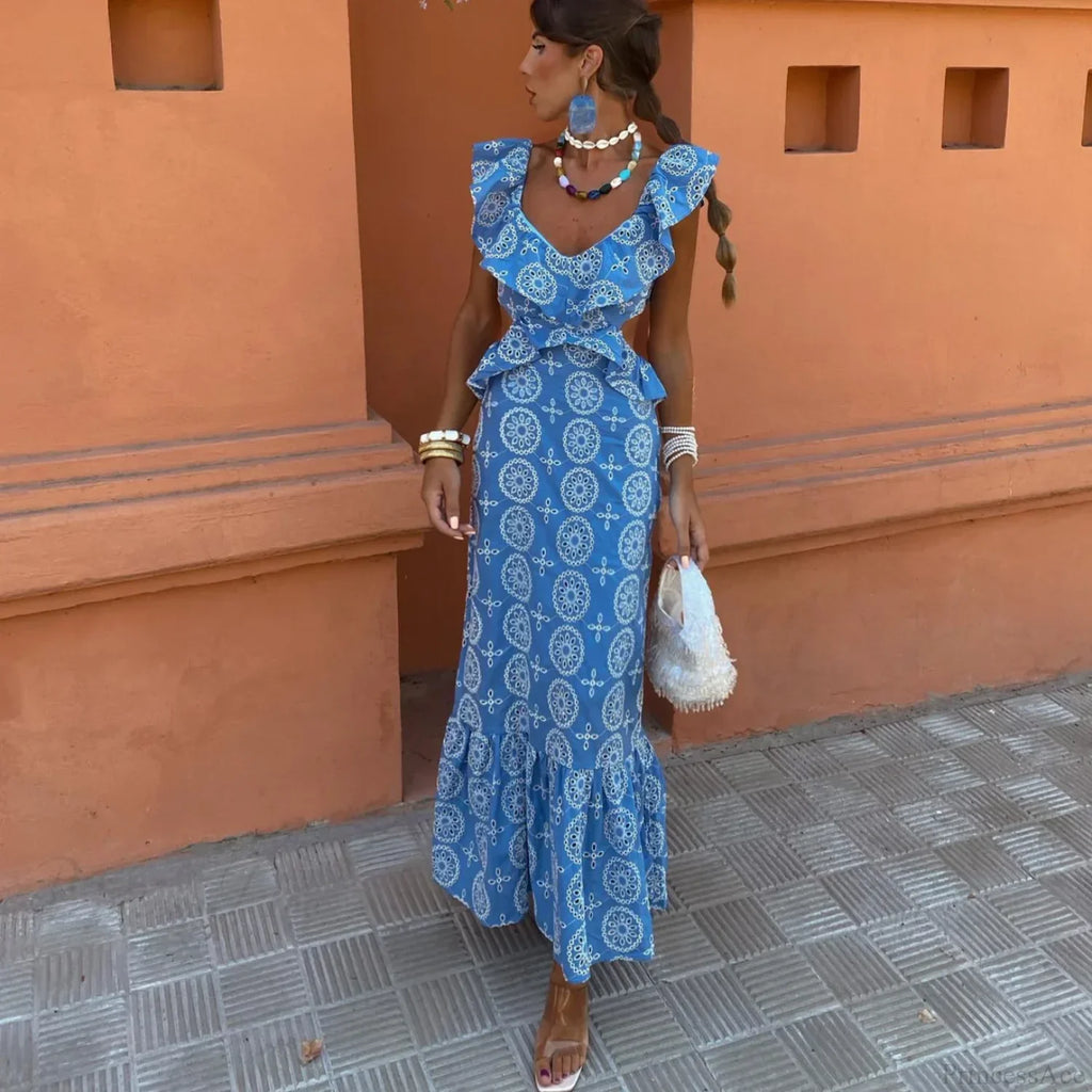 Cotton Floral Lace Party Boho Dress image 4