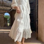 Cotton Floral V-neck Slim Summer Boho Dress image 5