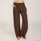 Cotton Linen Palazzo Wide Leg Pants image 3