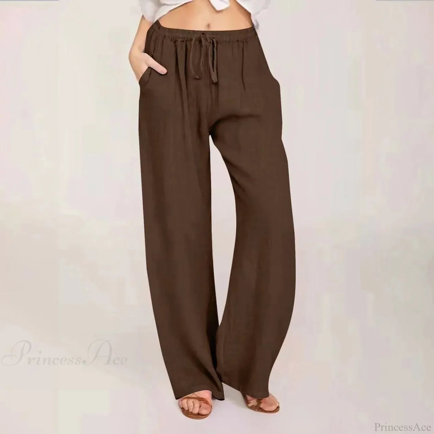 Cotton Linen Palazzo Wide Leg Pants image 3