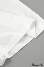 Cotton Sheer White Fitted Bodycon Mini Dress image 5