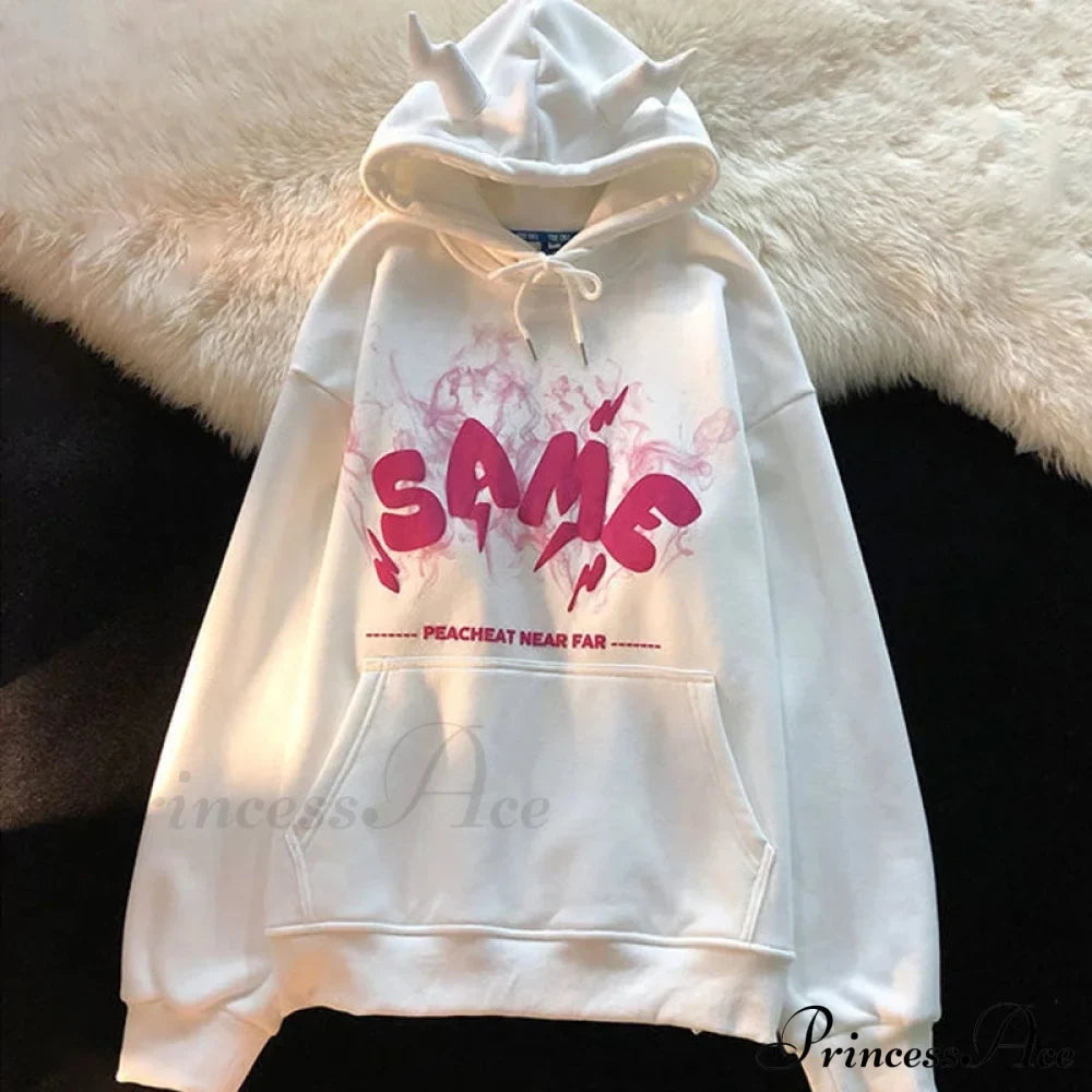 Cotton Warm Cute Horn Hoody Jacket image 5
