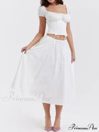 Cowgirl Aesthetics Drawstring Trendy Corset Crop Top image 3