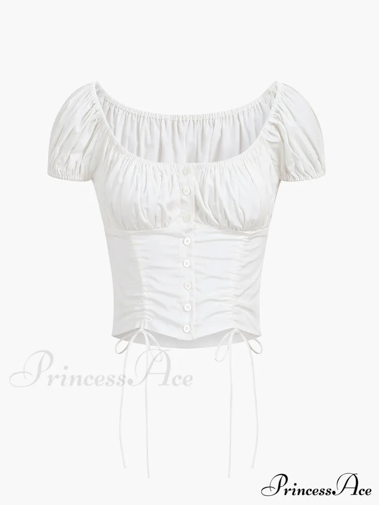 Cowgirl Aesthetics Drawstring Trendy Corset Crop Top image 2
