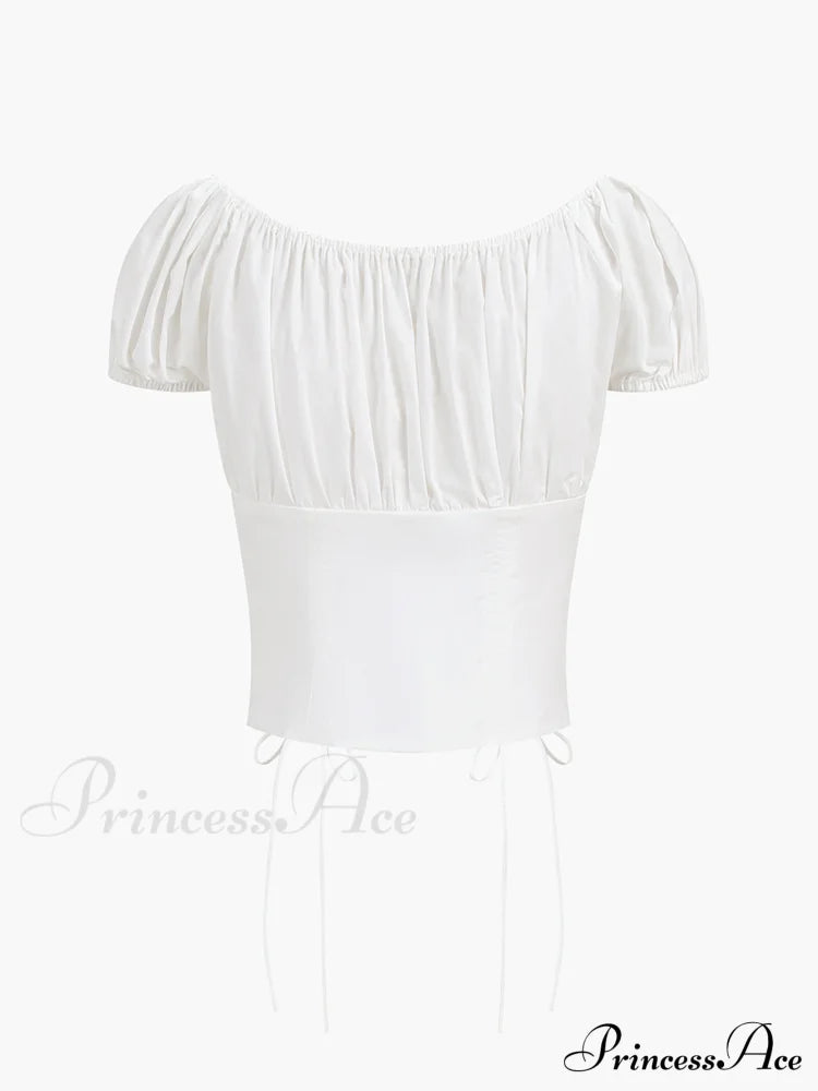 Cowgirl Aesthetics Drawstring Trendy Corset Crop Top image 6