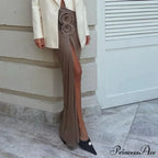 Cowl Front Lace Up Corset Maxi Dress image 3
