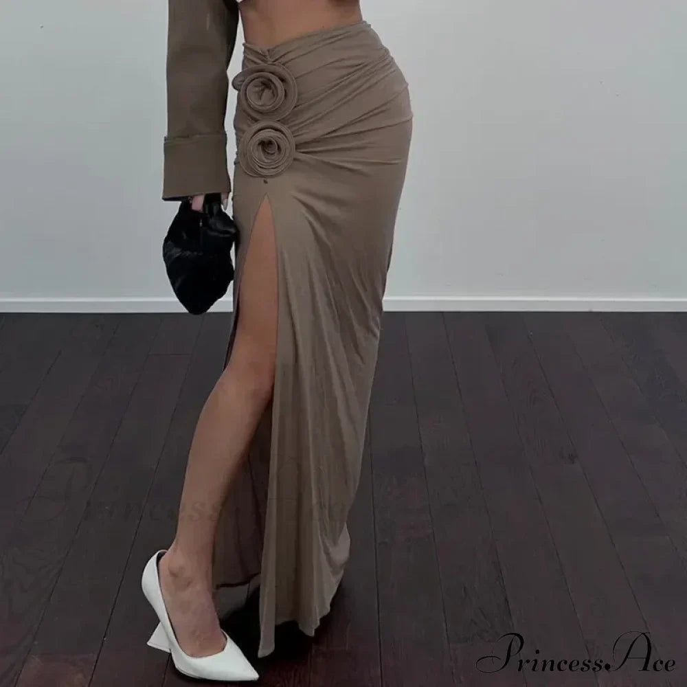 Cowl Front Lace Up Corset Maxi Dress image 4