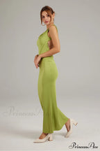 Cowl Neck Backless Pack Hip Dress in Solid Color image 7