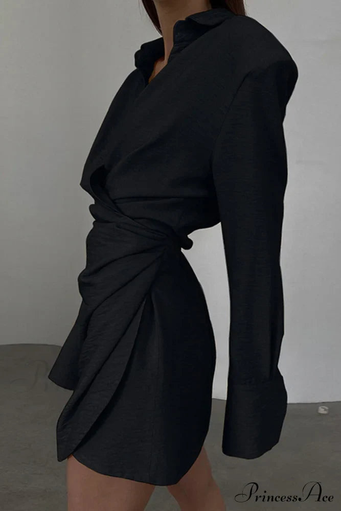 Cowl Neck Ruched Dress image 3