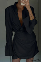 Cowl Neck Ruched Dress image 4