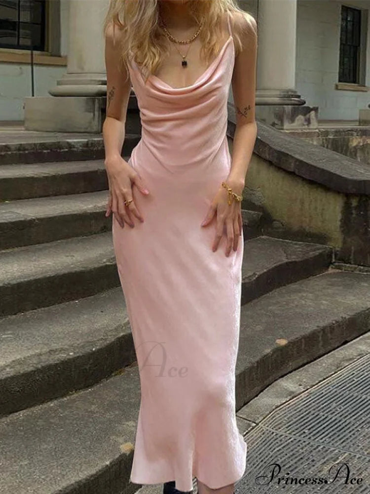 Cowl Neck Side Split Maxi Dress image 2