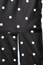 Cowl Neck Slit Dress with Polka Dots image 10