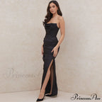 Cowl Neck Split Trendy Satin Maxi Dress image 3