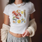 Cray Printed Gothic Crop Top T-shirt image 4