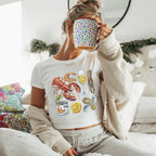 Cray Printed Gothic Crop Top T-shirt image 2