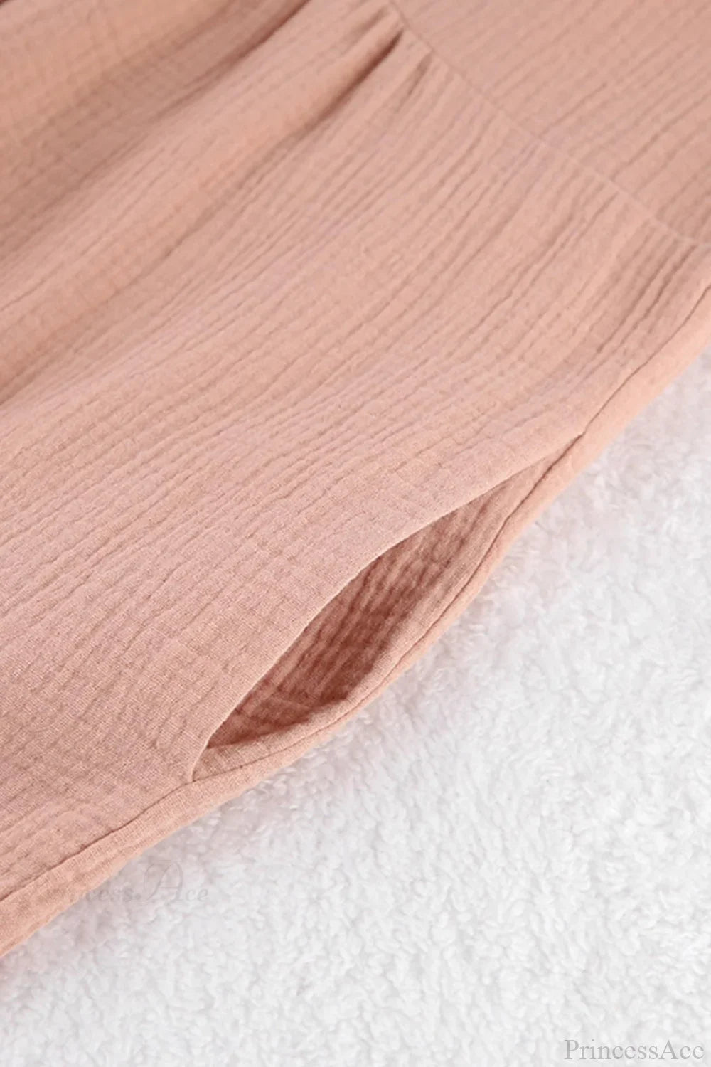 Crepe V Neck Puff Sleeve Loose Dress image 6