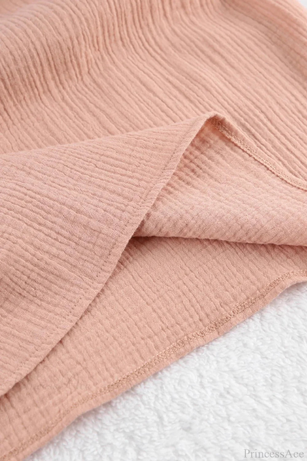Crepe V Neck Puff Sleeve Loose Dress image 7