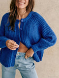 Crew Neck Button-Down Knit Cardigan image 7