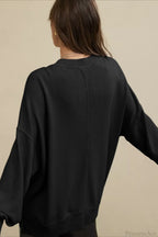 Crew Neck Solid Minimalist Relaxed Sweatshirt image 13