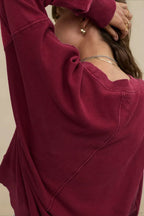 Crew Neck Solid Minimalist Relaxed Sweatshirt image 8