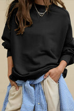 Crew Neck Solid Minimalist Relaxed Sweatshirt image 14