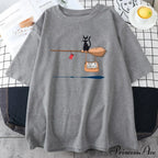 Crew Neck Vintage Loose T Shirts image 5