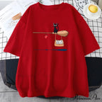 Crew Neck Vintage Loose T Shirts image 11