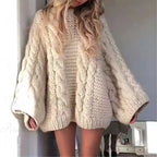 Crewneck Flared Sleeve Fuzzy Sweater image 1