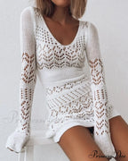 Crochet Hollow Graceful Out Midi Dress image 1