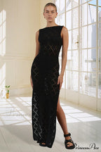 Crochet Hollow Stylish Knitted Dress image 5