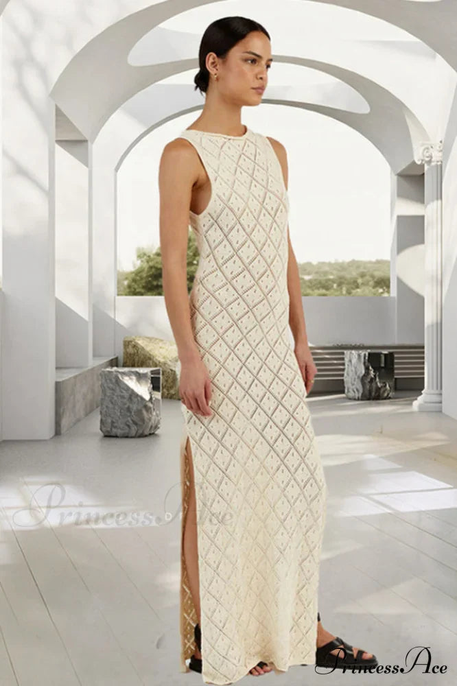 Crochet Hollow Stylish Knitted Dress image 2