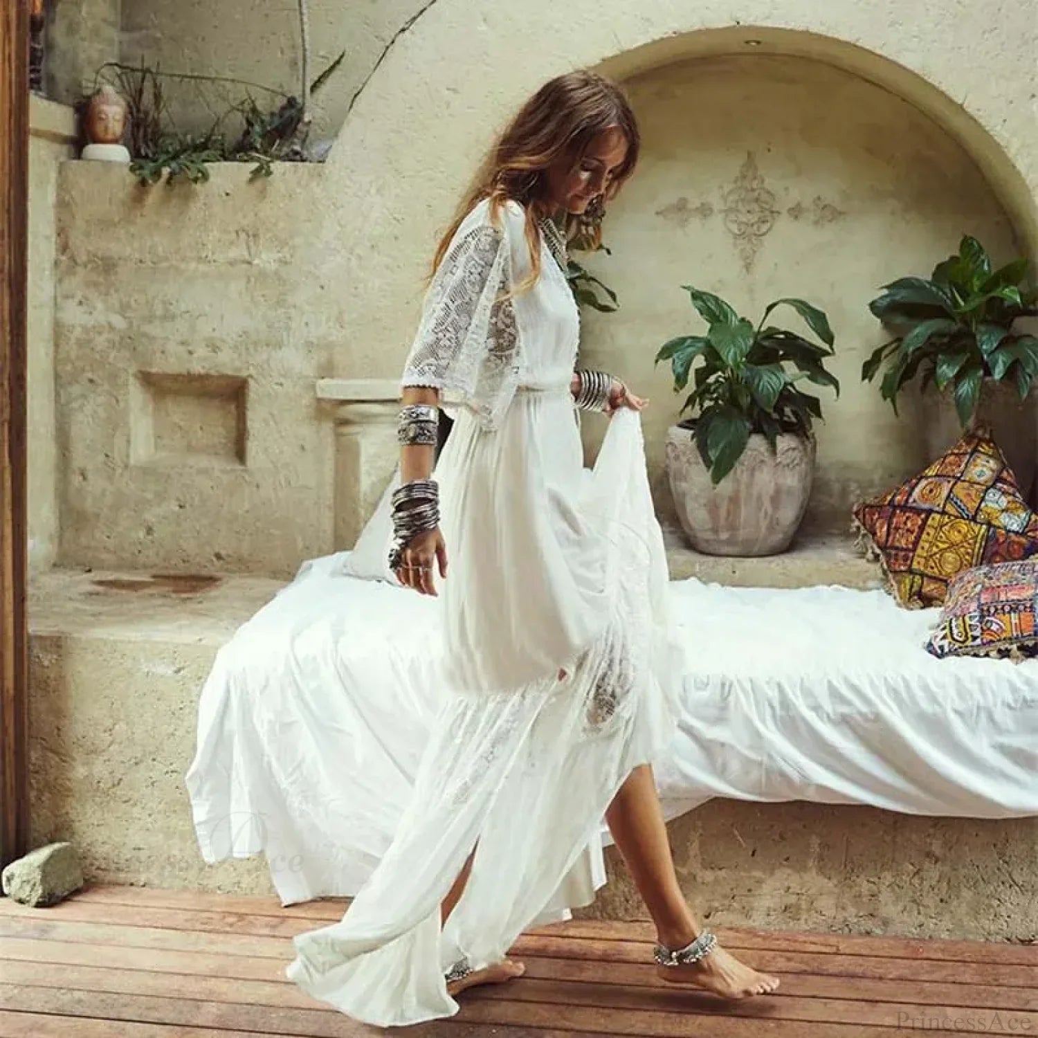 Crochet Kaftan Tunic Summer Beach Cover Up image 6