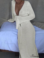 Crochet Lace Graceful Long Sleeve Blouse image 2