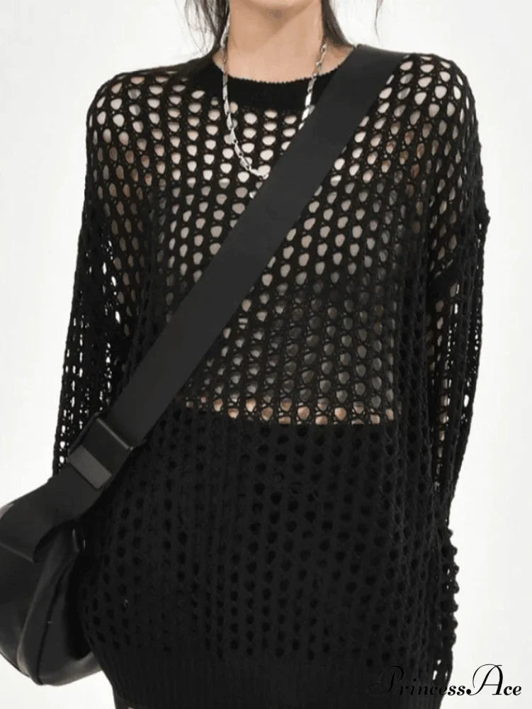 Crochet Long Sleeve Trendy Maxi Cover Up image 5
