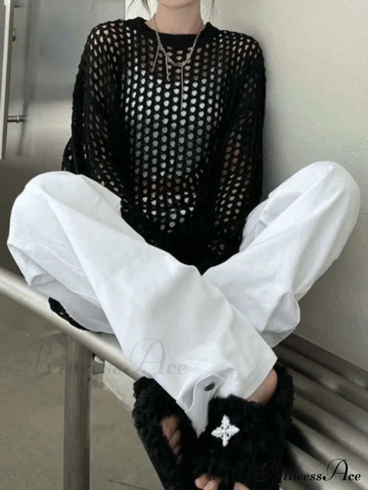 Crochet Long Sleeve Trendy Maxi Cover Up image 3