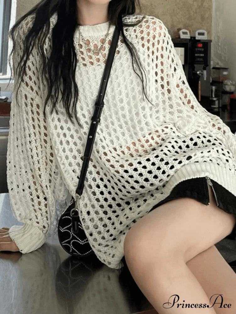 Crochet Long Sleeve Trendy Maxi Cover Up image 6