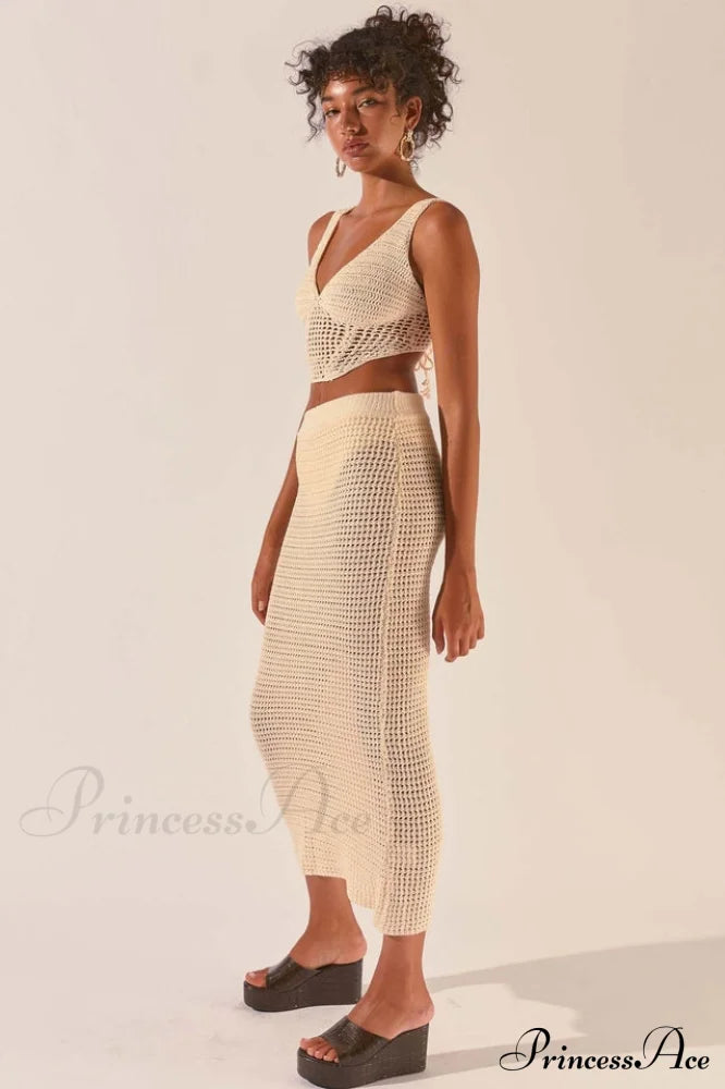 Crochet Midi Top Charming + Skirt Set image 3