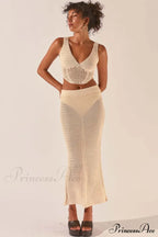 Crochet Midi Top Charming + Skirt Set image 2