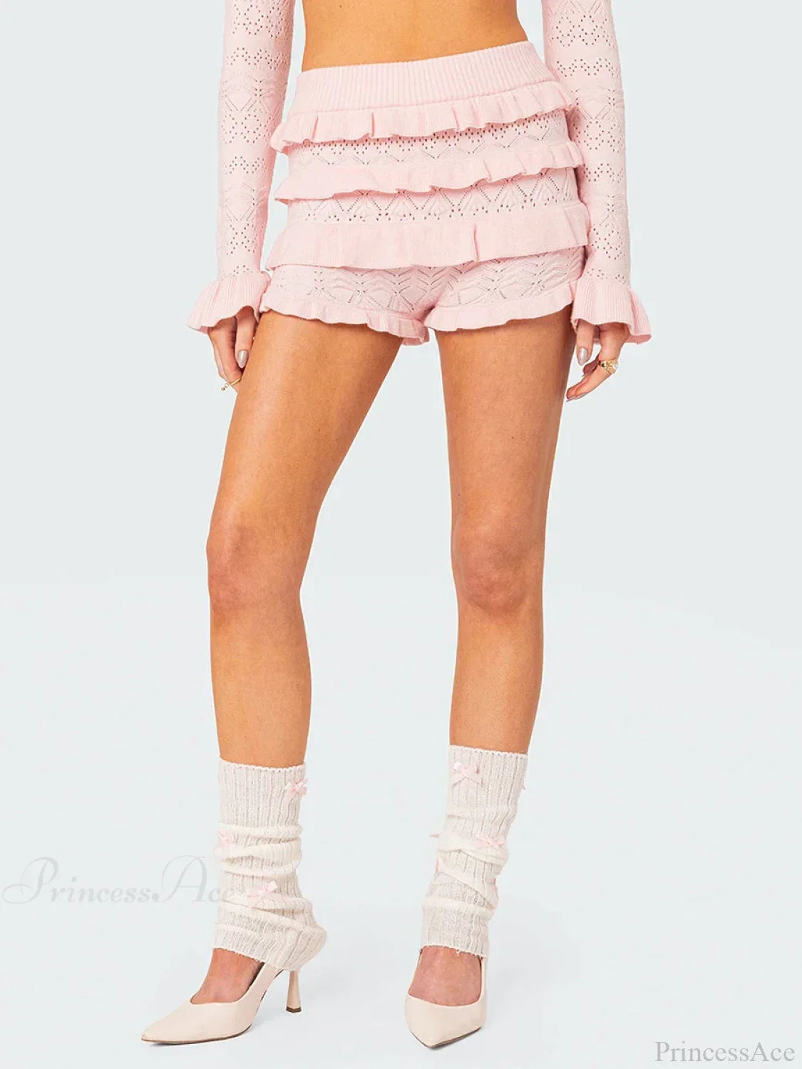 Crochet Ruffle HolLow-Out Short image 8