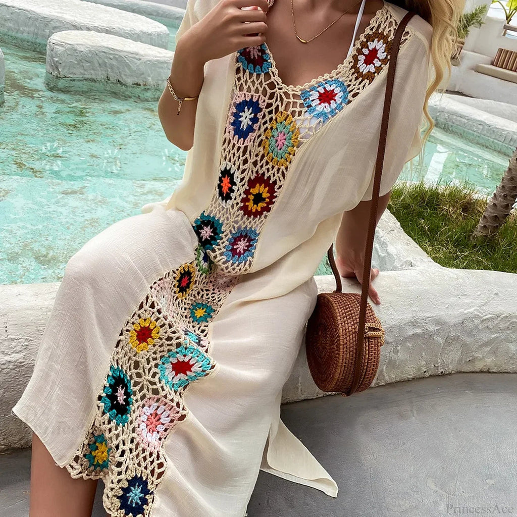 Crochet Women Beach Dress Cover Up image 4