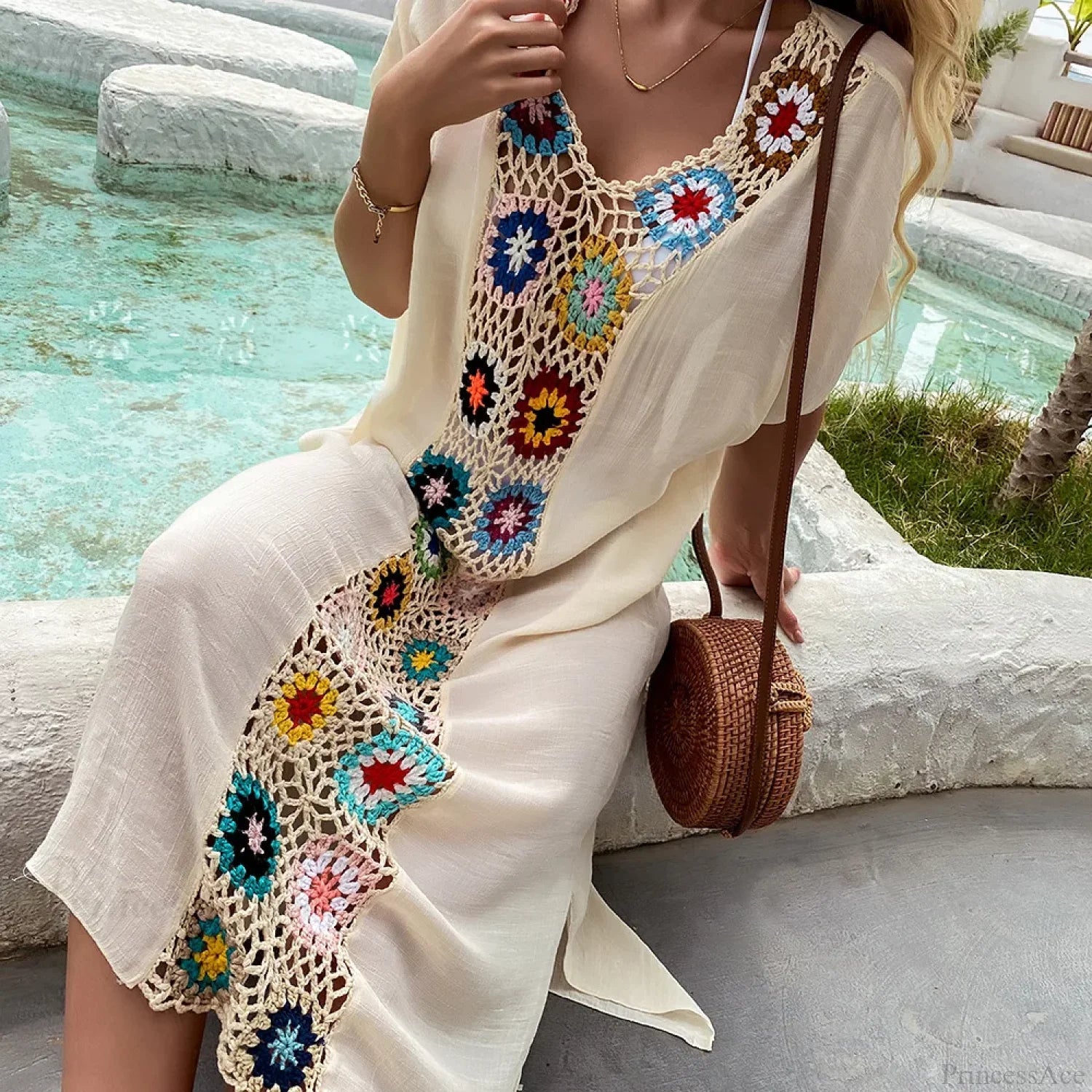 Crochet Women Beach Dress Cover Up image 4