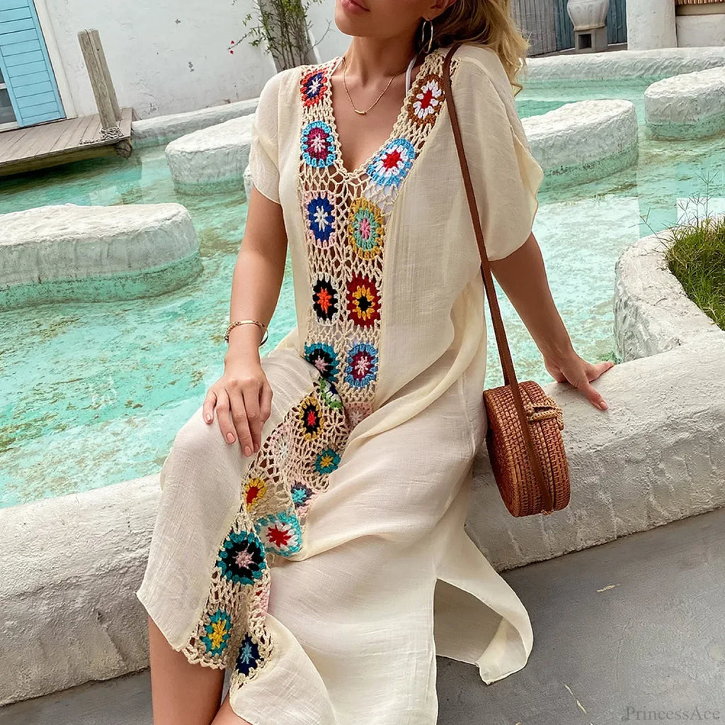 Crochet Women Beach Dress Cover Up image 3