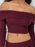 Crop Collared Long-Sleeved for Top Sweater Women image 1