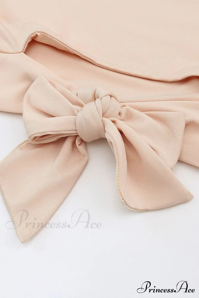 Crop Khaki One Tie Shoulder Side Top image 11