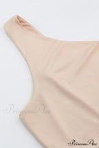 Crop Khaki One Tie Shoulder Side Top image 14