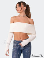 Crop Sweater and Long-Sleeved Comfortable Sexy Chest-Wrapped Top Woolen Sweater image 6