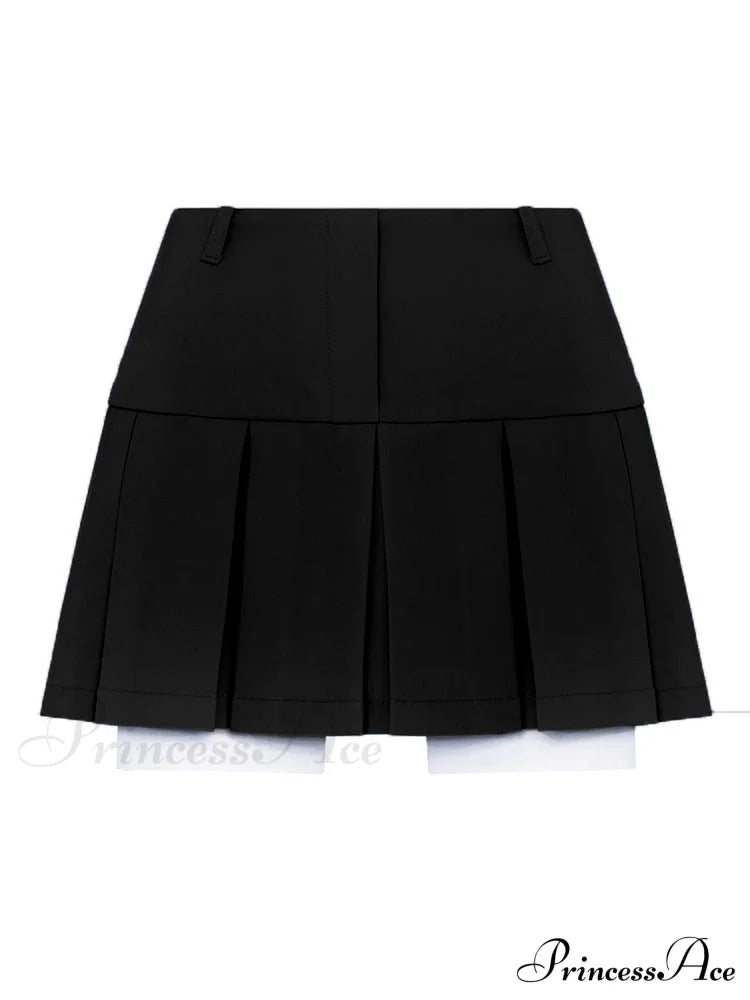 Cropped Blazer And Charming Pleated Mini Skirt Set image 8