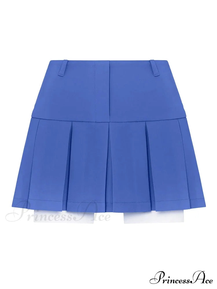 Cropped Blazer And Charming Pleated Mini Skirt Set image 12